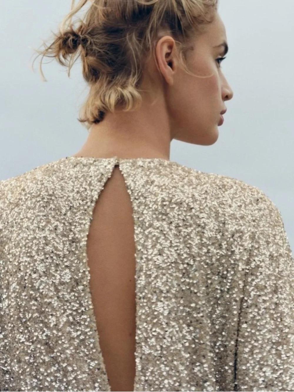 Zara Sequined Mini Wrap Dress Sz: Small - Picture 11 of 15